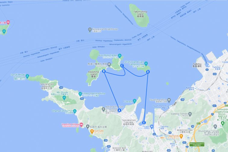 須田（詫間）- 粟島 - 上新田（粟島）- 志々島 - 宮の下