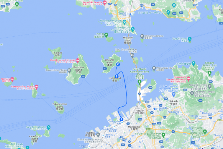 丸亀 - 牛島 - 本島