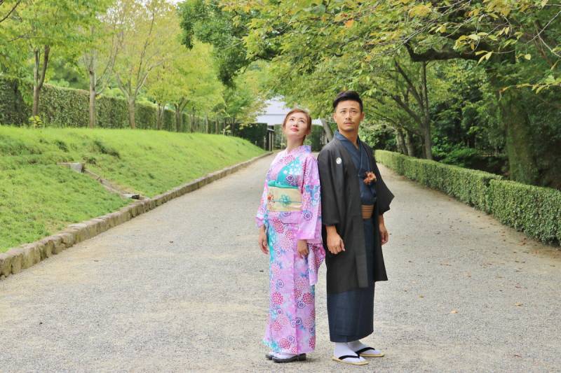 着物で栗林公園散策体験